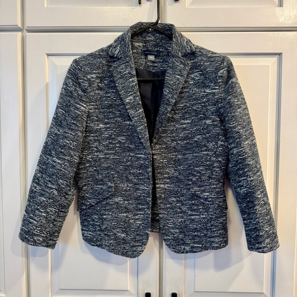 Tommy Hilfiger Blazer -Blue and Black‎ Tweed. Size 6